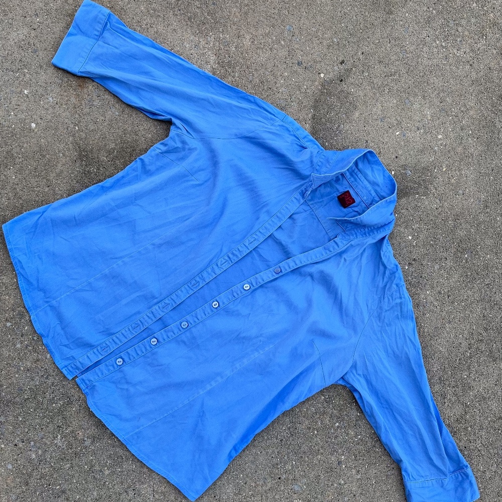 Blue Button-down